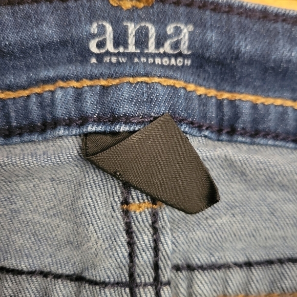 ana Straight Leg Embellished Pockets Cropped Denim Jeans Size 8 - Picture 3 of 3